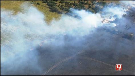 Web Extra Bob Mills Skynews Flies Over Grass Fire In Pott County