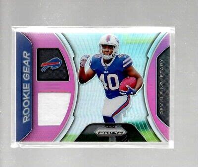 Devin Singletary Panini Prizm Pink Prizm Rookie Gear Jersey Card