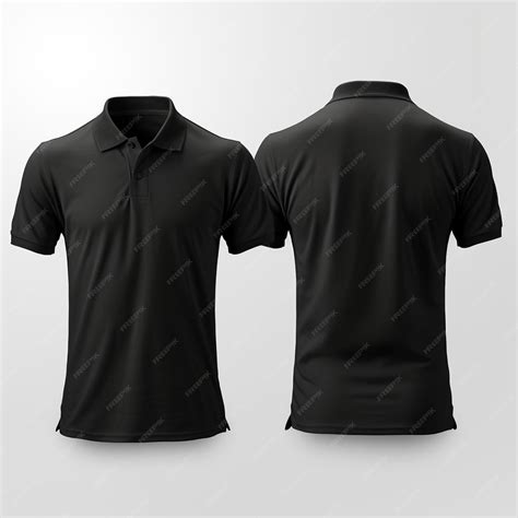 blank black polo tshirts mockup premium ai generated image