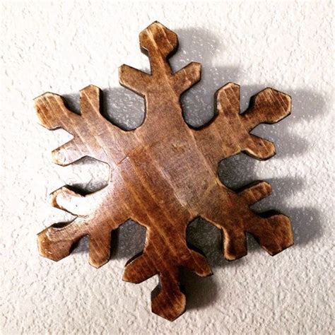 Wooden Snowflake Wall Hanging Holiday Decor By Nidification Wooden