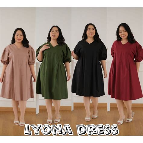 Jual JUMBO LYONA DRESS BIGSIZE MATERIAL KATUN POPLIN HQ FIT TO XXL