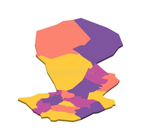 Paraguay Political Map Of Administrative Divisions Stock Illustration