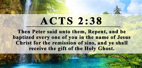 Verse Of The Day Acts 2 38 KJV Highland Park Baptist Church