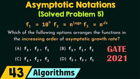 Asymptotic Notations Solved Problem Youtube