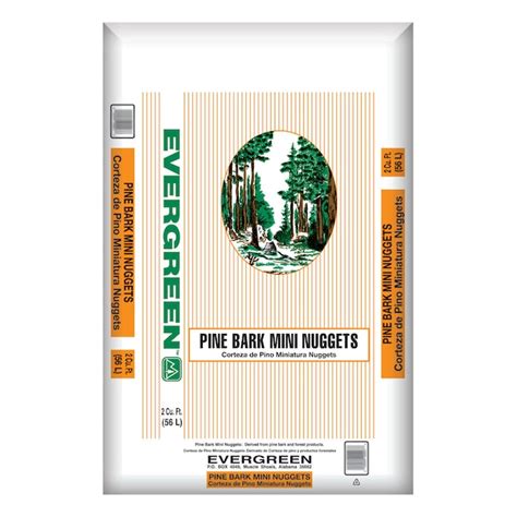 Evergreen 2 Cu Ft Natural Brown Pine Bark Mini Nuggets Mulch In The