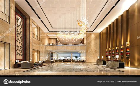 Render Luxury Hotel Reception Hall ⬇ Stock Photo, Image by © mtellioglu ...