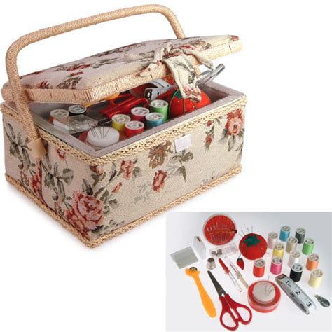 Classic Sewing Basket With Accessories Overstock Shopping Big