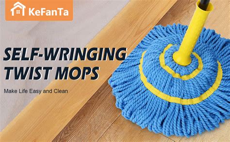 Self Wringing Twist Mops For Floor Cleaning Microfiber