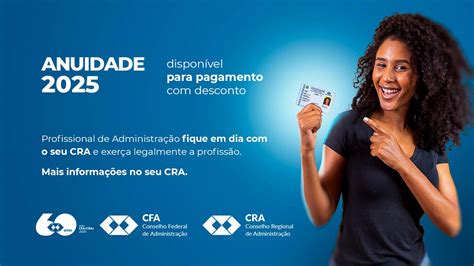 Anuidade 2025 já está disponível para pagamento CFA