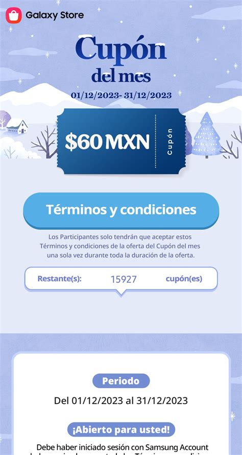 Cupón del mes en #Galaxystore - Samsung Members