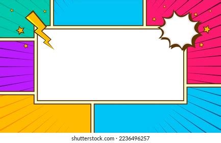 Blank Comic Cartoon Background Design Stock Vector (Royalty Free ...