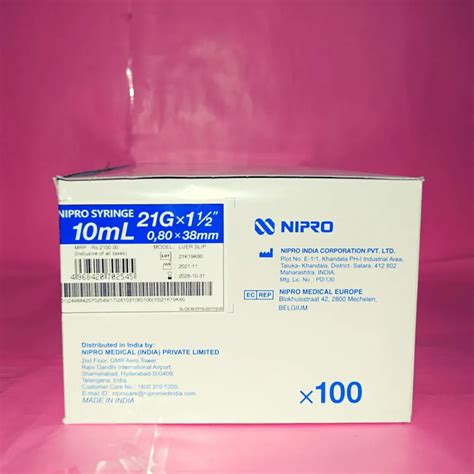 Buy Nipro Syringe 10ml With Needle Medical Supplies Online