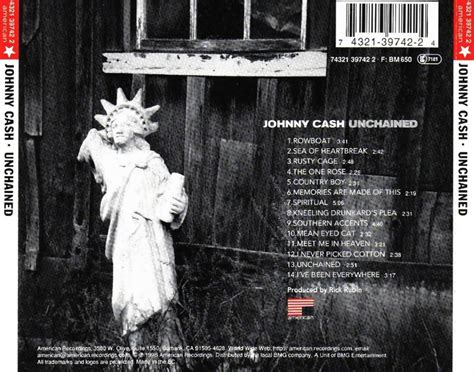 Car Tula Trasera De Johnny Cash Unchained Portada