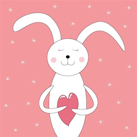 Premium Vector Rabbit With Heart