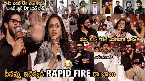 Hilarious RAPID FIRE Questions To Dulquer Salman About Telugu Heros