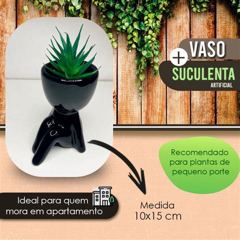 Vaso Decorativo Robert Plant P Banheiro E Suculenta No Shoptime