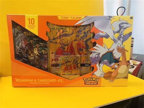 Pokemon Tcg Reshiram Charizard Gx Tag Team Premium Collection Box