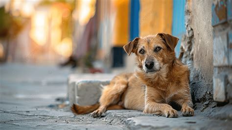 Stray Dog Outdoors As Animal Concept Background, Abandoned, Alone ...