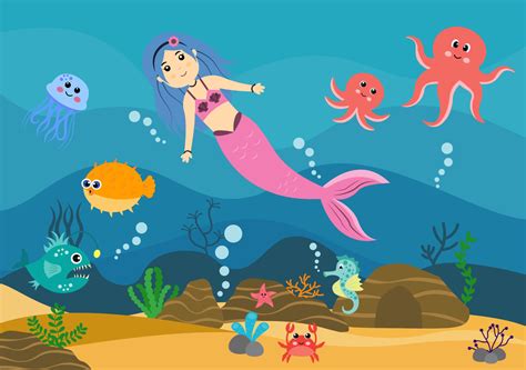 Underwater Characters Cartoon – NBKomputer