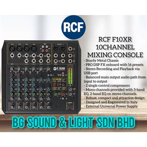 Rcf F Xr Channel Mixing Console With Multi Fx Recording F