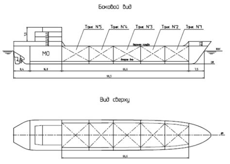 1.3 Разработка эскиза проектируемого судна