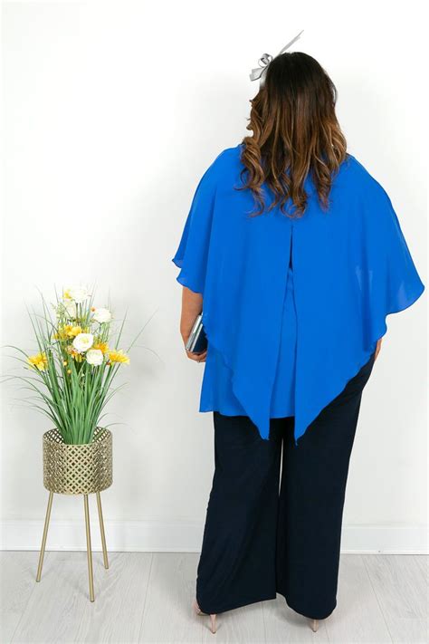 Royal Blue Asymmetric Top