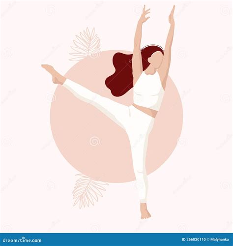 Beautiful Girl is Doing Yoga.Longitudinal Twine Standing.Utthita Parsvasahita.Stretched Pose ...