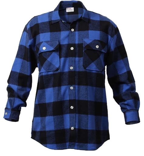 Extra Heavyweight Brawny Buffalo Plaid Flannel Shirt Long Sleeve Rothco 4739 Ebay