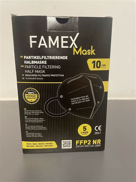 Ffp Nr Masken Famex Lagig St Ck Schwarz Ebay