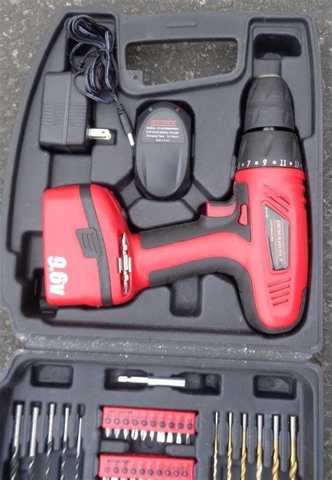 Durabuilt 9 6 Volt Rechargeable Drill Tool Kit With Carry Case VGC