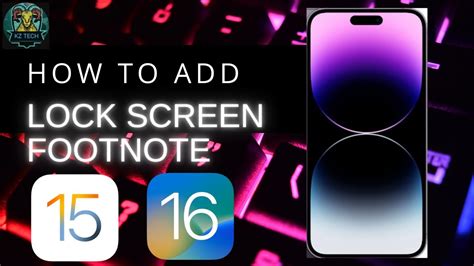 How To Add Lock Screen Footnote On Ios 15 And Ios 16 Youtube