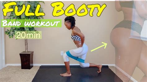 20min Full Booty Workout With Band How To Work Your Glutes At Home Youtube