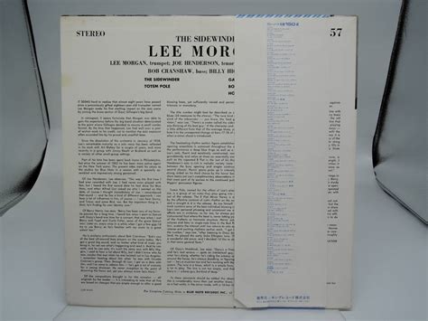 帯付 Lee Morgan リー モーガン The Sidewinder ザ サイドワインダー Lp 12インチ Blue Note Gxk