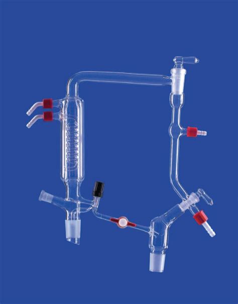 Lenz Laborglasinstrumente Column Head With Valve Stopcock Evaporator