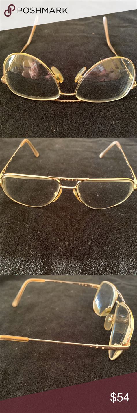 Vintage Nikon Eyeglasses Golden Rim Nikon Accessories Glasses Accessories Eyeglasses