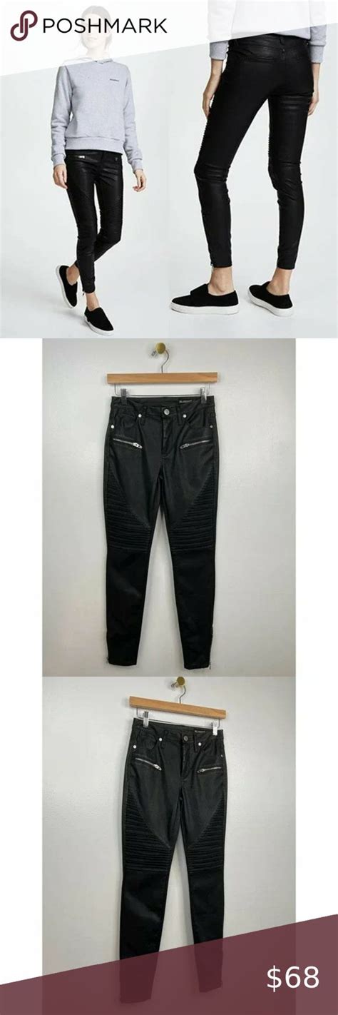 Blanknyc Women S Black Vegan Leather Moto Pants Dady Soda Size Nwot