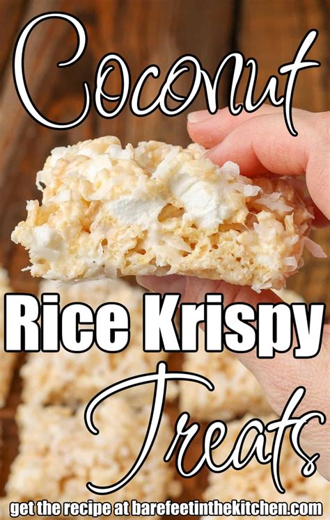 Coconut Rice Krispie Treats Barefeet In The Kitchen