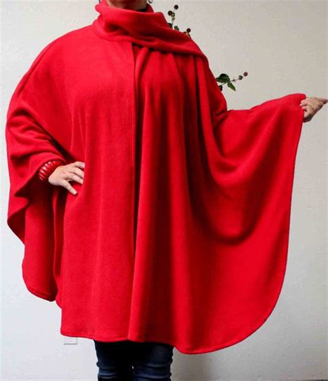 Women Poncho Full Size Poncho Plus Size Poncho Fleece Cape Etsy In