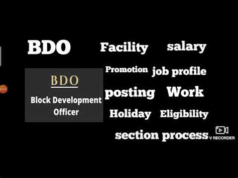 Block Development Officer BDO Job Of Health Facility Promotion