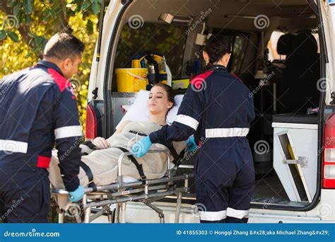 Paramedics Transporting Patient Stock Image Image Of Rescue Patient