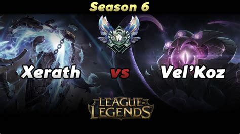 League Of Legends Xerath Vs Velkoz Season 6 Gameplay Youtube