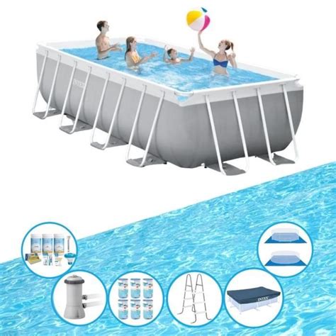 Intex Piscine Prism Frame Ensemble De Piscine 488x244x107 Cm