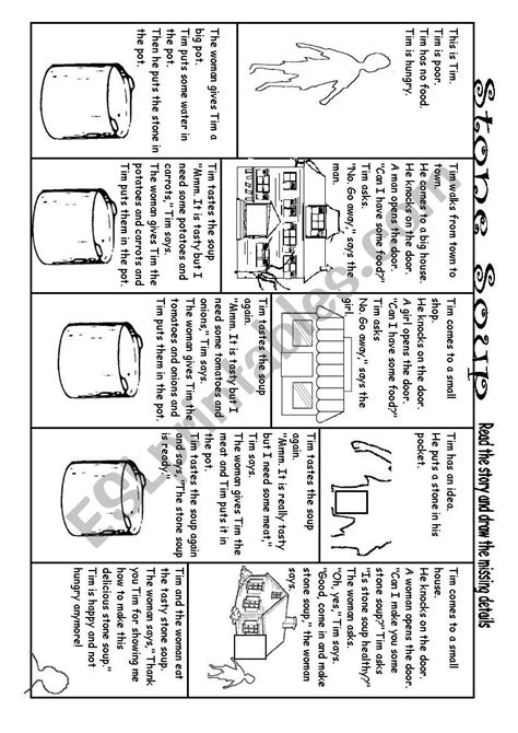 Stone Soup Esl Worksheet By Ronit85