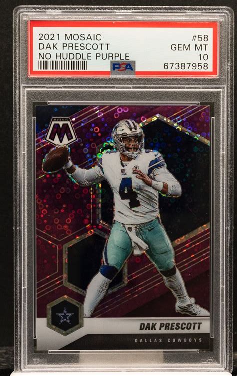 Dak Prescott Mosaic No Huddle Purple Psa Price Guide