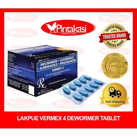 Tablets Ldi Vermex Anthelmintic Dewormer For Gamefowl Rooster