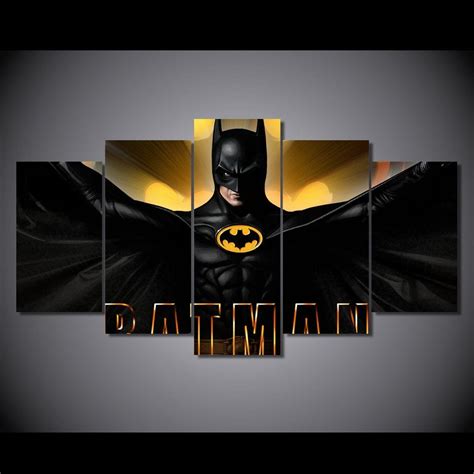 Batman Hd 5pc Wall Decor Framed Oil Painting Superhero Artofit