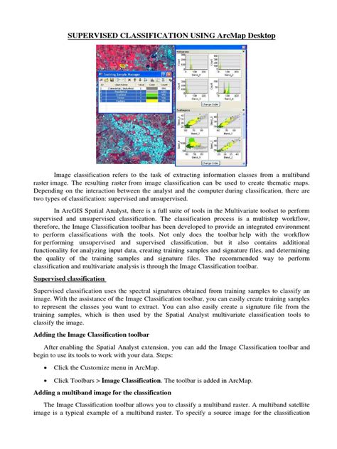 Supervised Classification Using Arcmap Pdf Statistical Classification Arc Gis