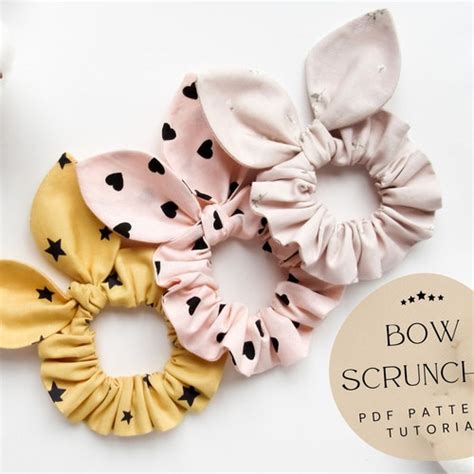 Easy DIY Hair Scrunchie Sewing Pattern Digital PDF Sewing Etsy