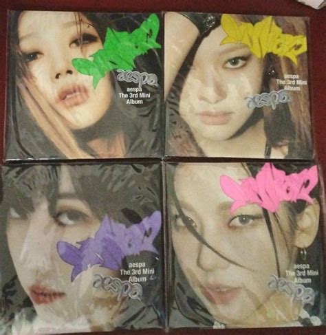 Aespa My World Poster Ver Unsealed Album Karina Giselle Winter Ningning