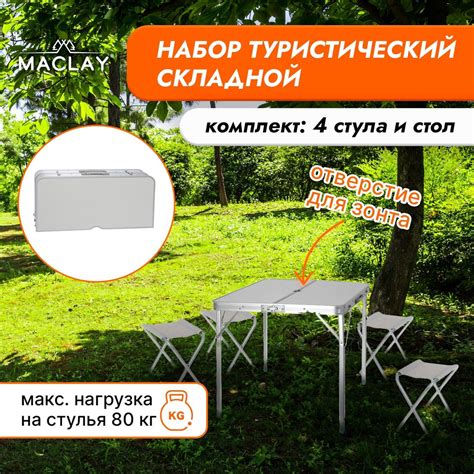 Набор туристический складной: стол, 4 стула - купить с доставкой по ...